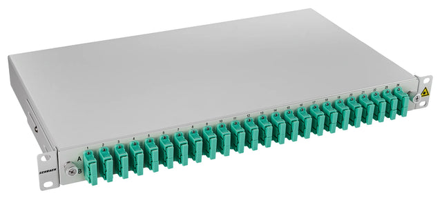 LWL Spleißbox, 48Fasern, SC 50/125µm OM3, 19", 1HE, Klasse C