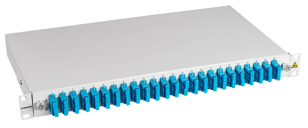 LWL Spleißbox, 48Fasern, SC 9/125µm OS2, 19", 1HE, Klasse C