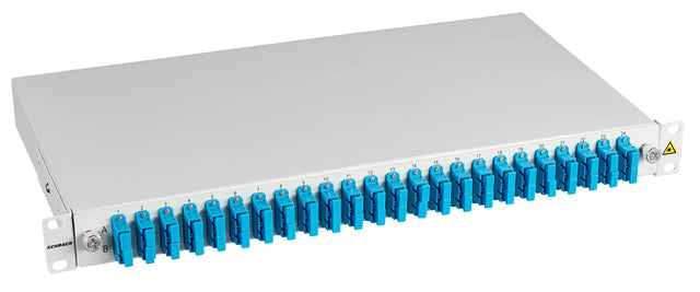 LWL Spleißbox, 48Fasern, SC 9/125µm OS2, 19", 1HE, Klasse C