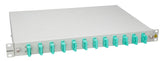 LWL Spleißbox, 8Fasern, SC 50/125µm OM3, 19", 1HE, Klasse C