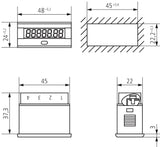 THEBEN Betriebsstundenzähler digi FRmont BZ 146 AC 24V 99999h IP65 quarz 8s