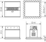 THEBEN Betriebsstundenzähler digi FRmont BZ 147 AC 24V 99999h IP65 quarz 8s