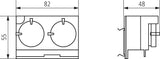 THEBEN Schaltuhr mech 230VAC REG 1kan FRI 77 h-2 Wechs 24h Prog Potfrei.Kont
