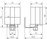 THEBEN Helligkeit/Temperatur KNX AP ws LUNA 131 S KNX m.Heiz