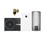 Bosch Monoblock CS8800iAW 15 O-T 15 kW, schwarz, Komplettsystem mit Warmwasserspeicher und integriertem Puffer