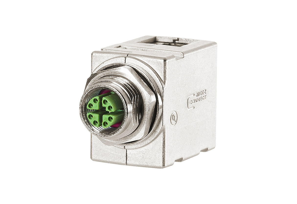 METZ CONNECT Modular-Kupplung 6A Schirm MWN911A415 RJ45/M12 Buchse/Buchse abgew