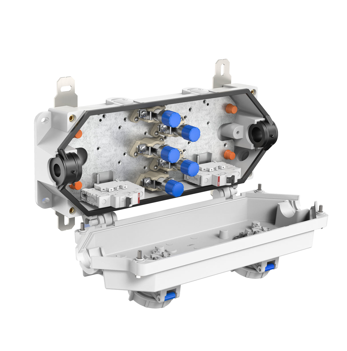 SPELSBERG Abzweigdose Klemme IP66 16qmm Rapid-Box 16² 2x3 STV 447x190x105mm Kst
