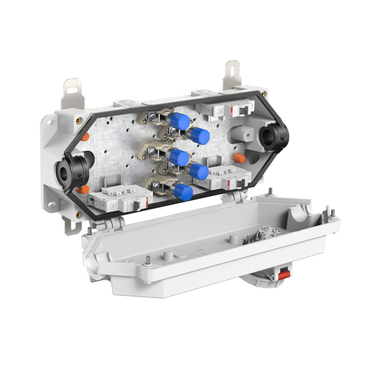 SPELSBERG Abzweigdose Klemme IP66 16qmm Rapid-Box 16² 1x5 STV 447x190x105mm Kst