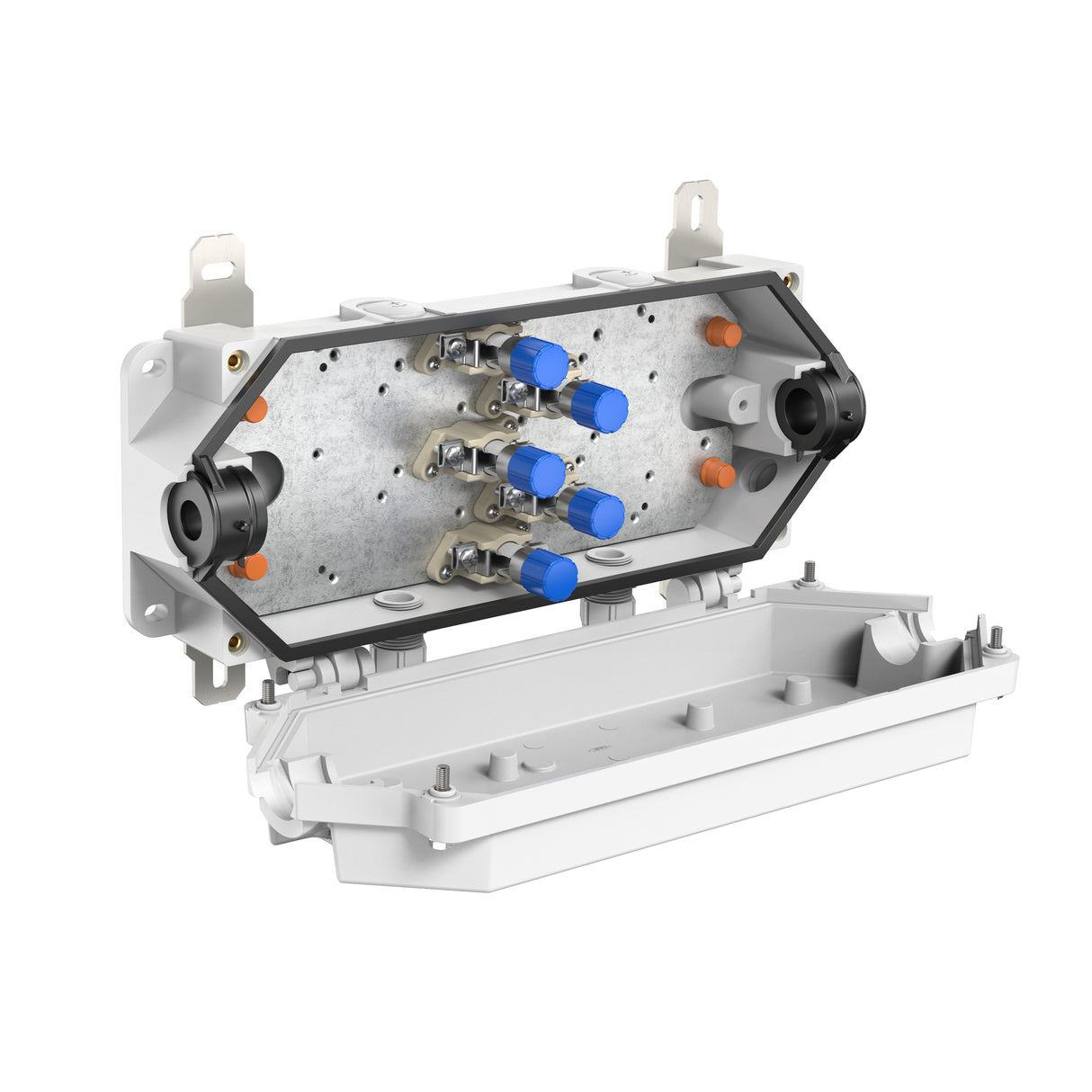 SPELSBERG Abzweigdose Klemme IP66 50qmm Rapid-Box 50² 2x5 447x190x105mm Kst hfr