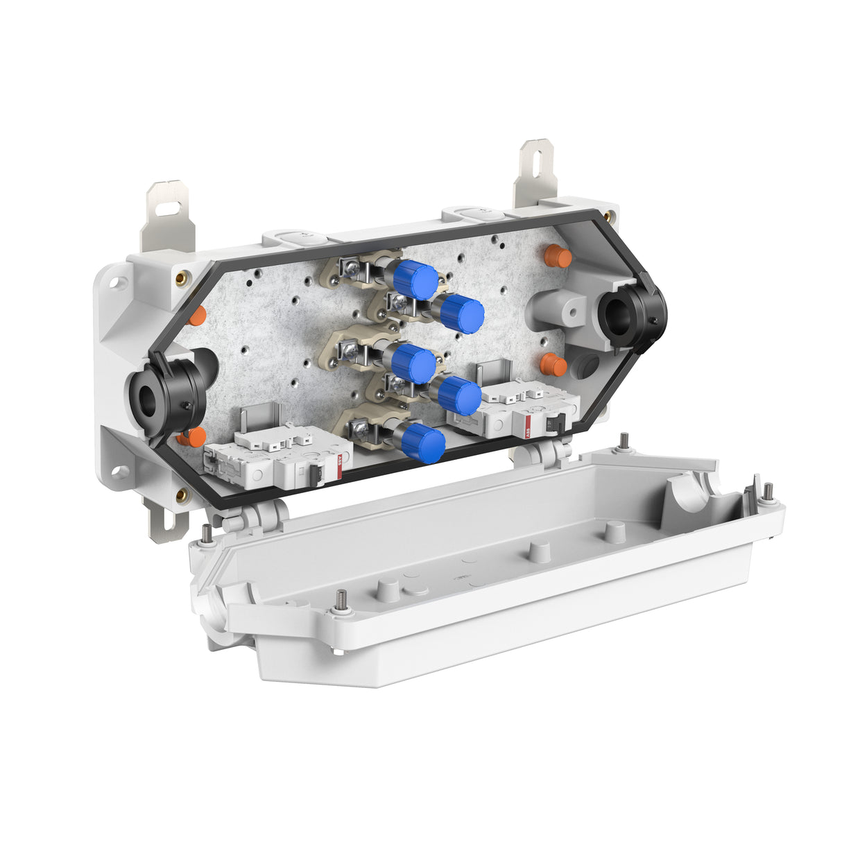 SPELSBERG Abzweigdose Klemme IP66 50qmm Rapid-Box 50² 2x3 2F 447x190x105mm Kst