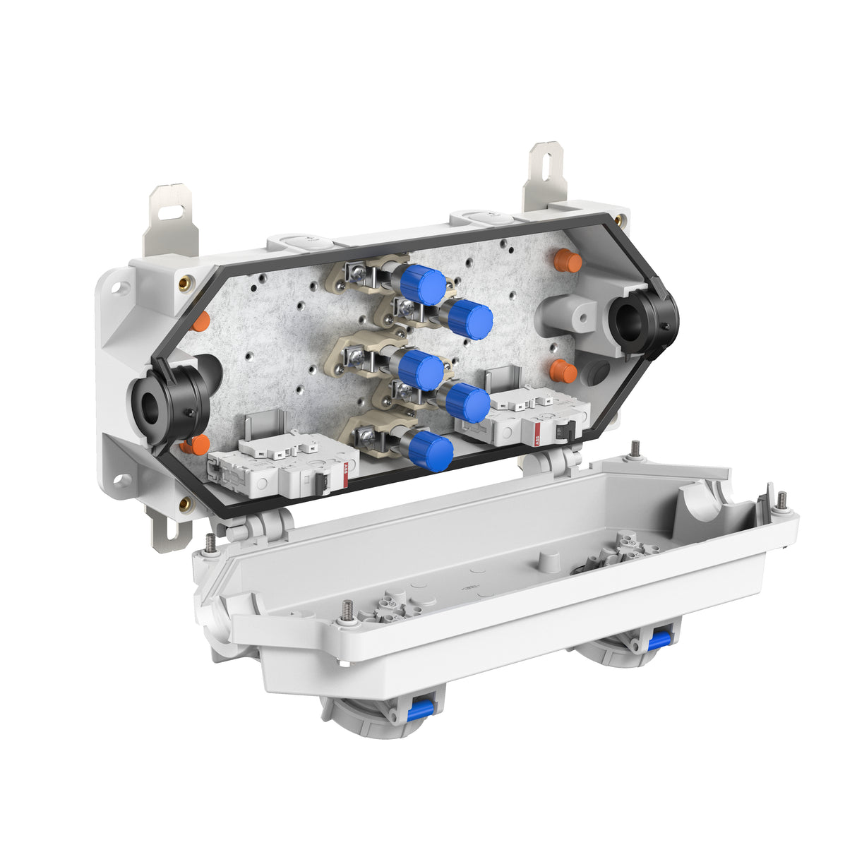 SPELSBERG Abzweigdose Klemme IP66 50qmm Rapid-Box 50² 2x3 STV 447x190x105mm Kst
