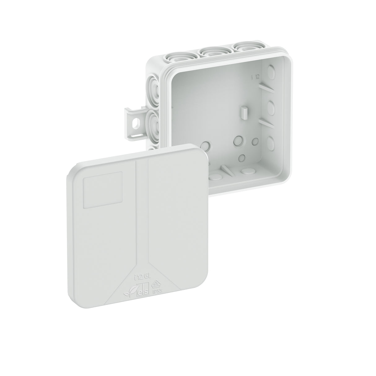 SPELSBERG Abzweigdose IP55 2,5qmm Kst i 12-L GL 85x85x37mm quadrat Wand/Decke