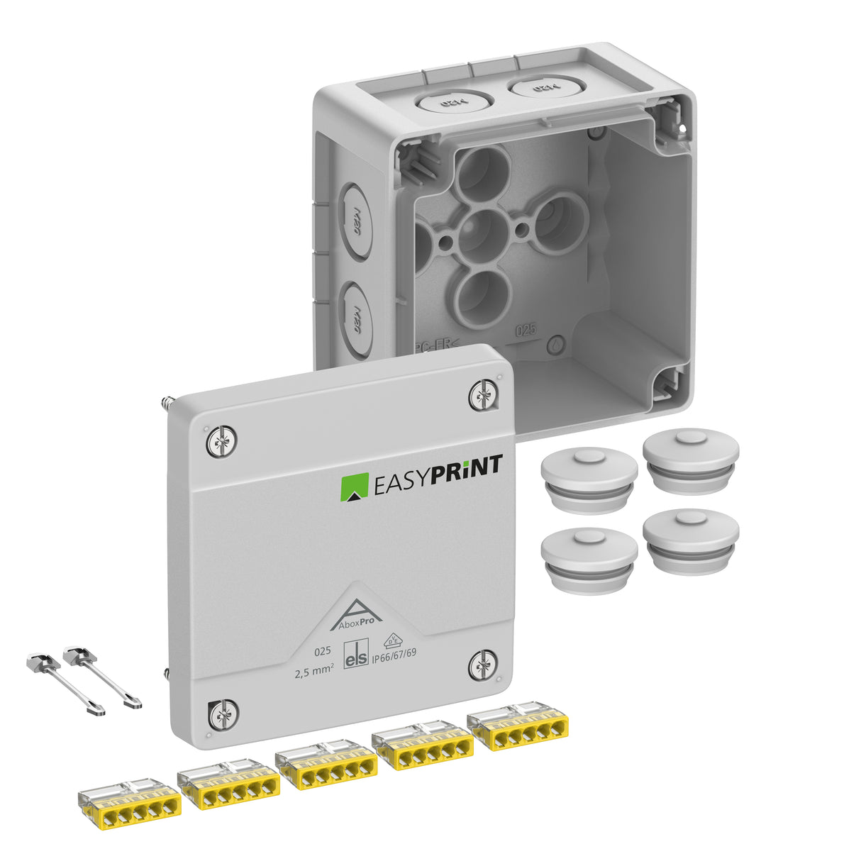 SPELSBERG Abzweigdose Steckkl 2,5qmm Kst Abox Pro 025-2,5² EasyPrint IP66/IP67/IP