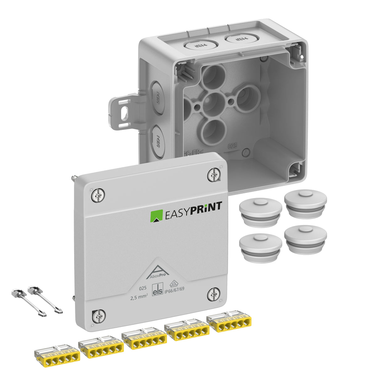 SPELSBERG Abzweigdose Steckkl 2,5qmm Kst Abox Pro 025 AB-2,5² EasyPrint IP66/IP67