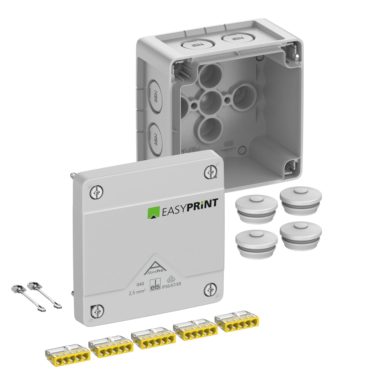 SPELSBERG Abzweigdose Steckkl 2,5qmm Kst Abox Pro 040-2,5² EasyPrint IP66/IP67/IP