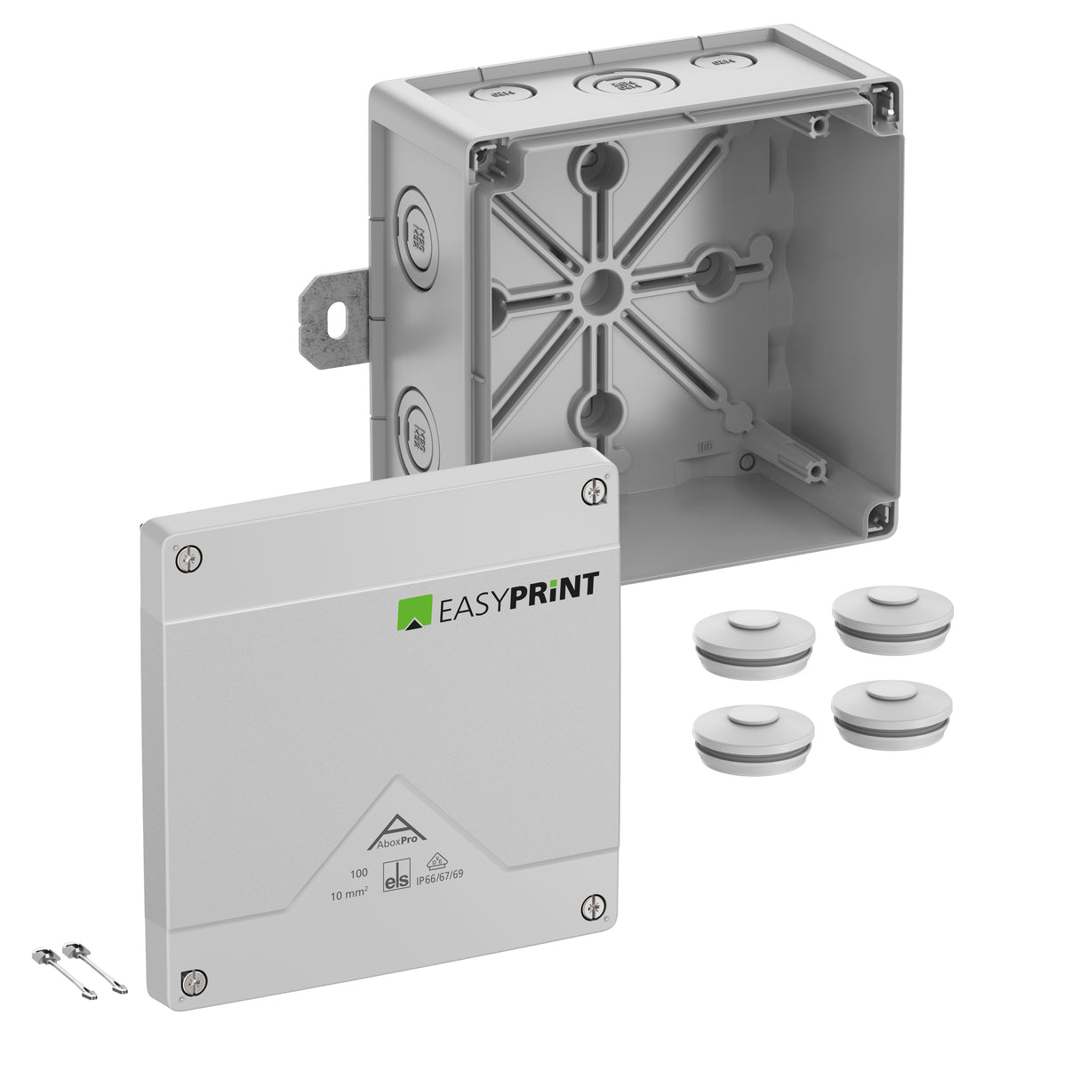 SPELSBERG Abzweigdose IP66/IP67/IP69 Kst Abox Pro 100 AB-L EasyPrint 10qmm hfr