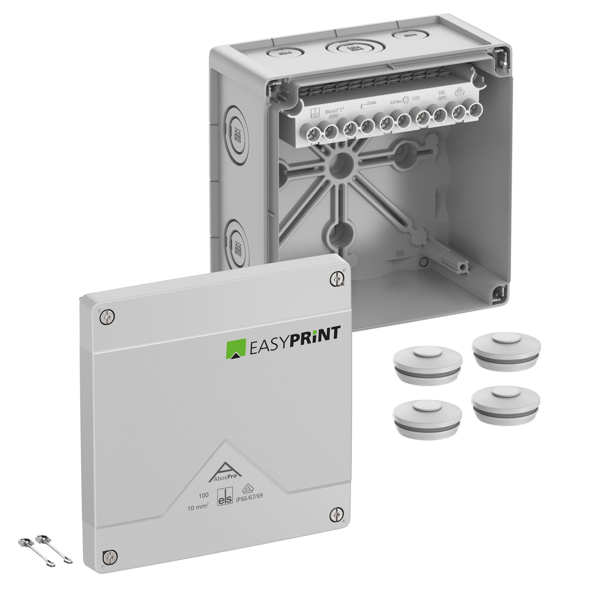SPELSBERG Abzweigdose Schraubkl 10qmm Abox Pro 100-10² EasyPrint IP66/IP67/IP6