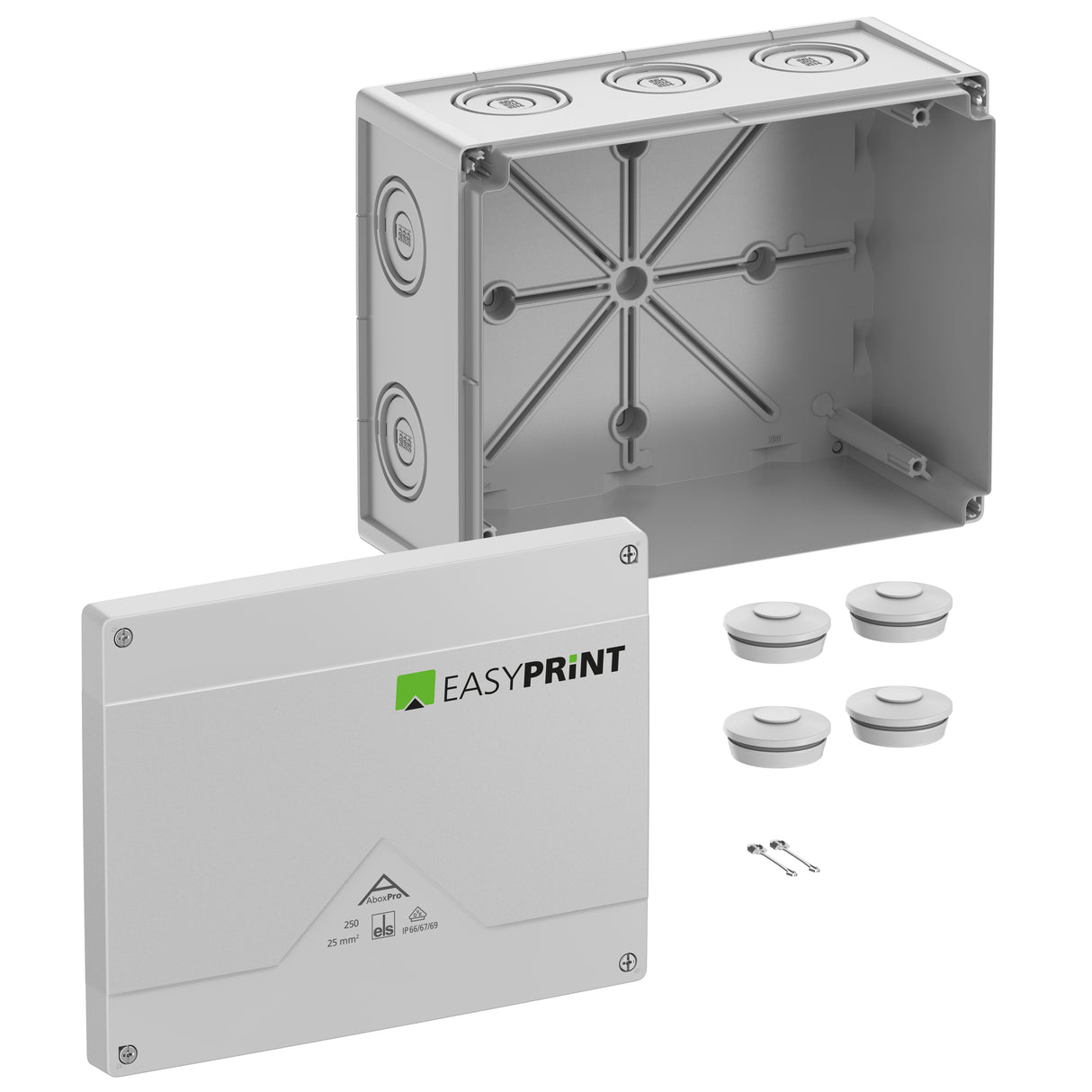 SPELSBERG Abzweigdose IP66/IP67/IP69 Kst Abox Pro 250-L EasyPrint 25qmm rechteck