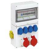 SPELSBERG CEE-Kombi Kst gr IP44 4Steckd STV 1224-K-LAN 1x16A5p400V 1x32A5p400V