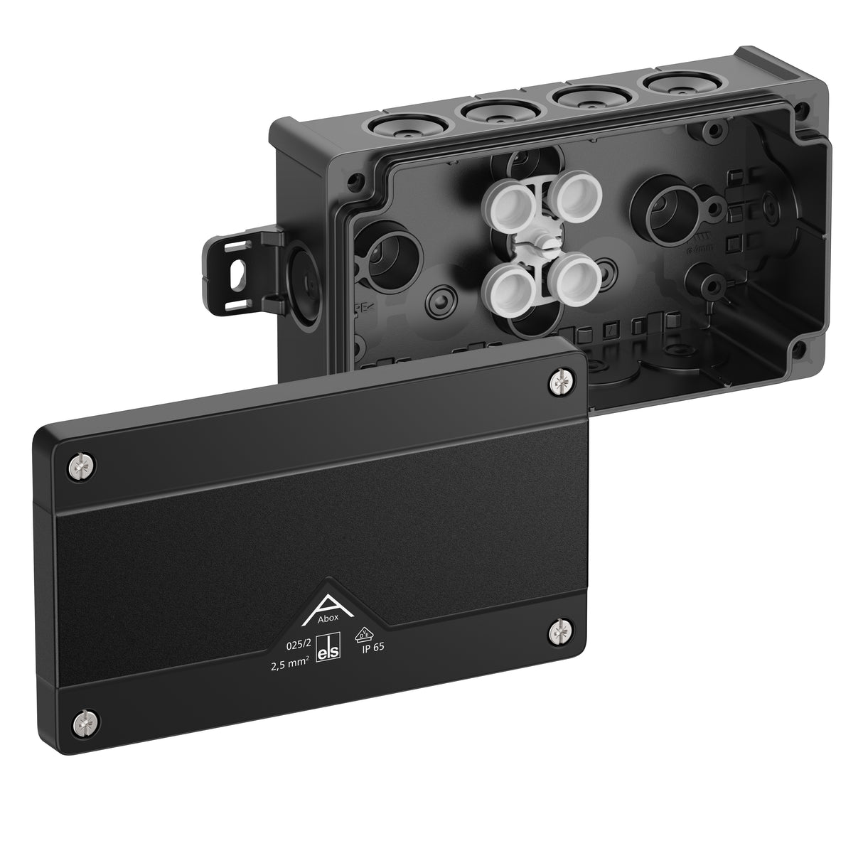 SPELSBERG Abzweigkasten 87x152mm Kst sw Abox 025/2 AB-L/sw IP66 IK07 hfr