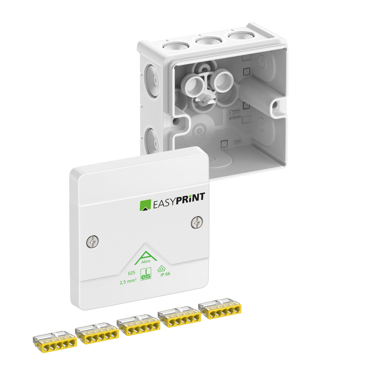 SPELSBERG Abzweigdose Steckkl IP66 Kst Abox 025-2,5²/w EasyPrint 2,5qmm hfr