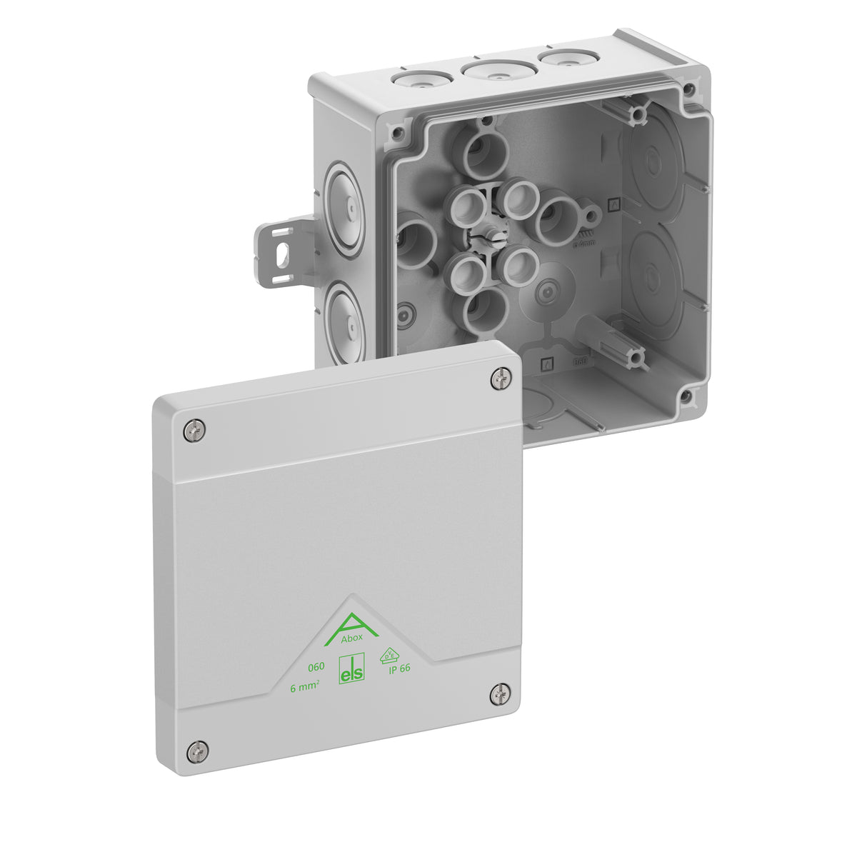 SPELSBERG Abzweigkasten 127x127mm Kst gr Abox 060 AB-L IP66 IK07 hfr