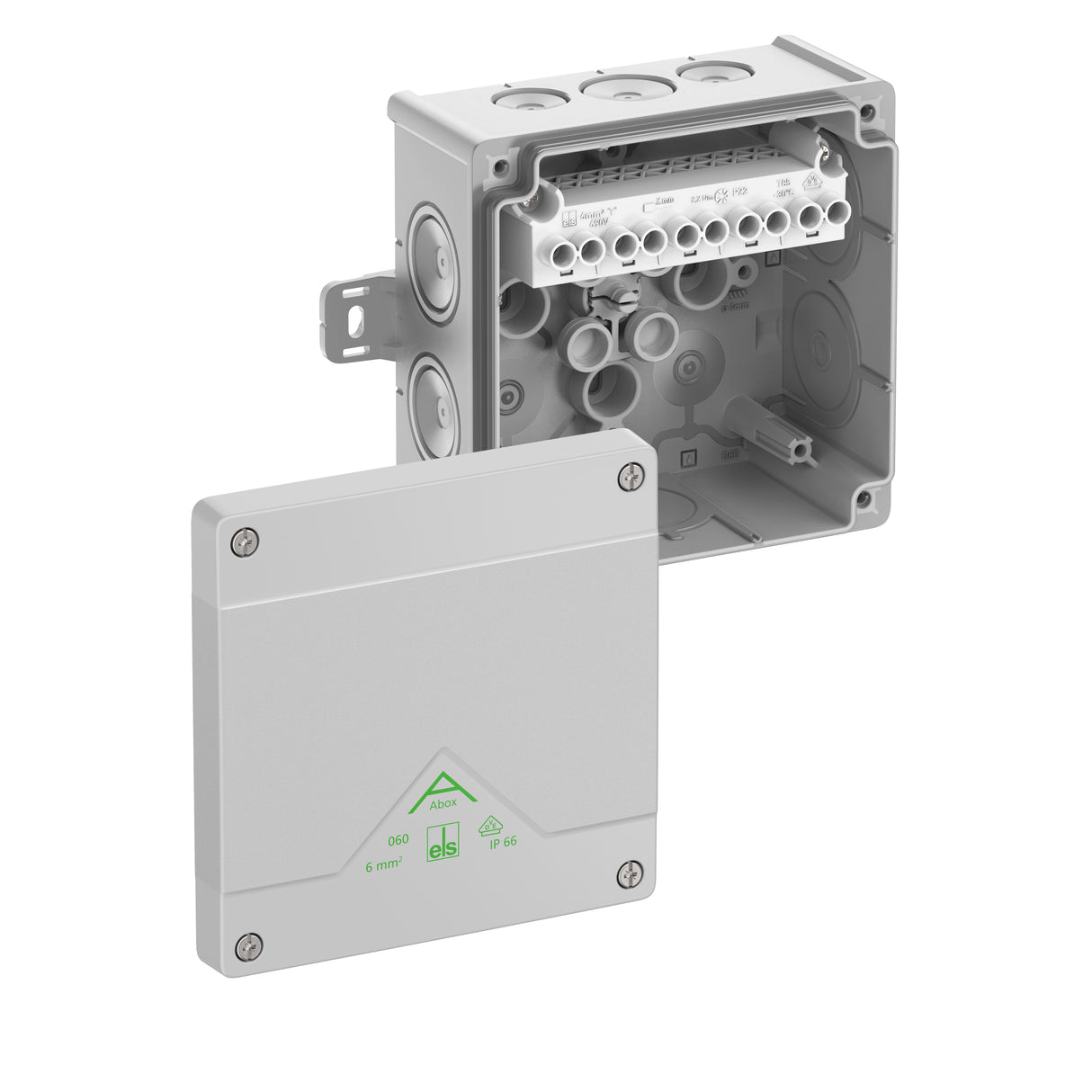 SPELSBERG Abzweigkasten 127x127mm Kst gr Abox 060 AB-6² IP66 IK07 hfr