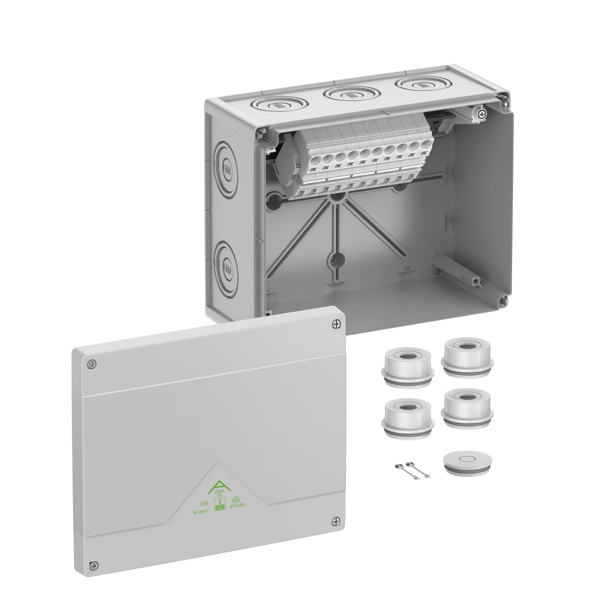 SPELSBERG Abzweigkasten 202x252mm Kst gr Abox SL-16² IP55 IK07 hfr