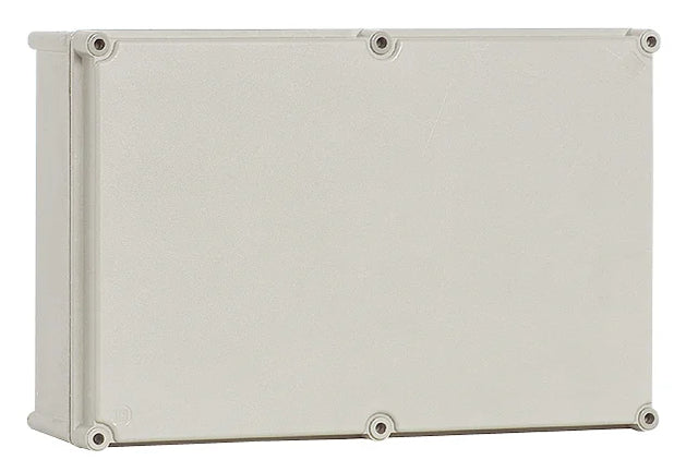 Polyester Gehäuse mit PC-Deckel, grau, 270x180x141mm