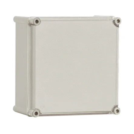 Polyester Gehäuse mit PC-Deckel, grau, 540x540x171mm