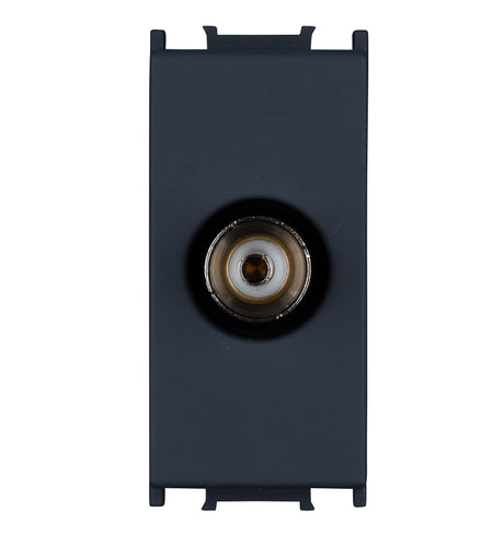 Radiosteckdose 1M 0dB, schwarz