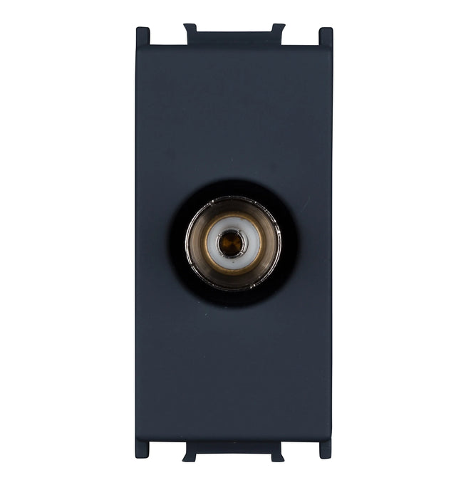 Radiosteckdose 1M 0dB, schwarz