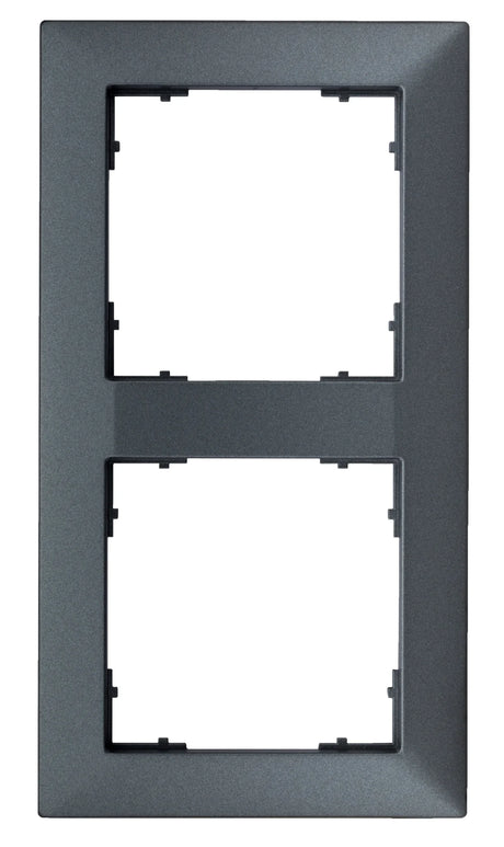 Rahmen 55x55mm, 2-fach, anthrazit (10er-Pack)