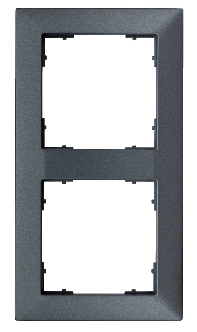 Rahmen 55x55mm, 2-fach, anthrazit (10er-Pack)