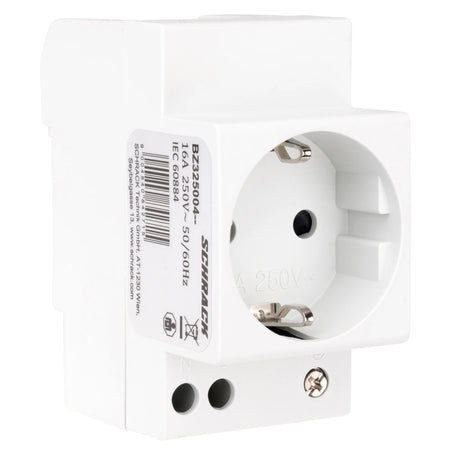 Reiheneinbau-Schukosteckdose, 16A, 250V, Schraubanschluss (10er-Pack)