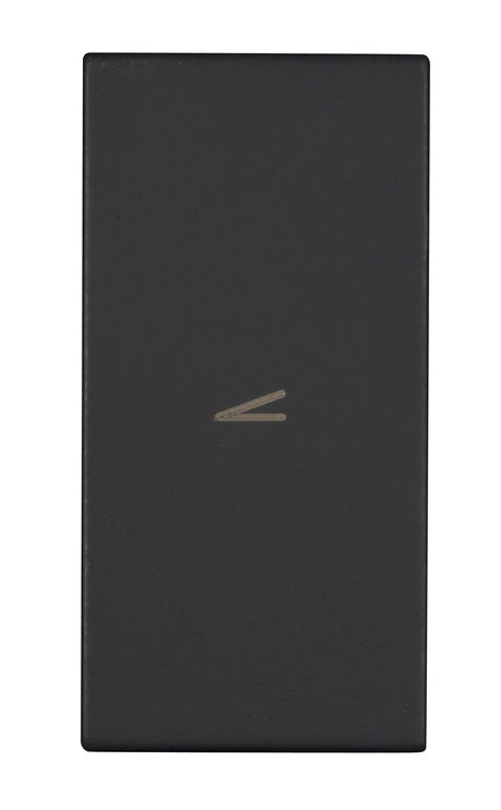 Schalterabdeckung mit Dimmersymbol 1M, schwarz (10er-Pack)