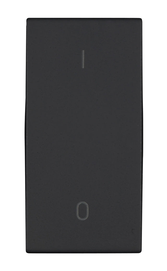 Schalterabdeckung mit EIN/AUS Symbol 1M, schwarz (10er-Pack)