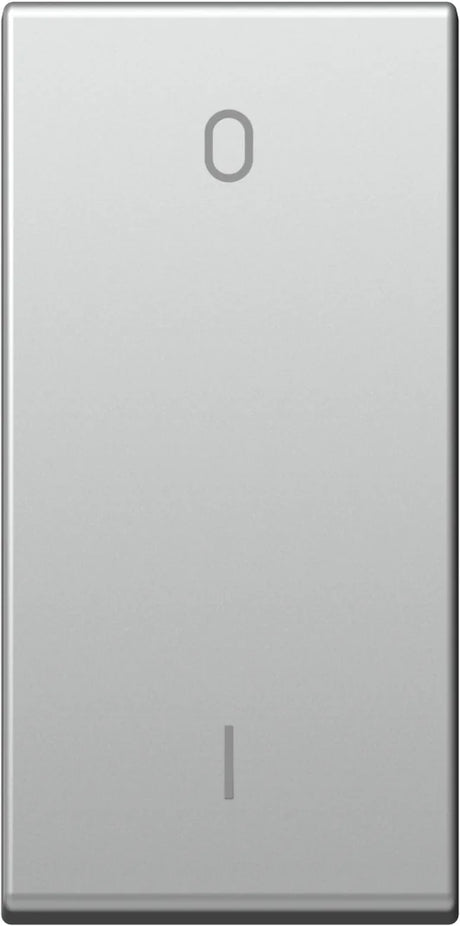 Schalterabdeckung mit EIN/AUS Symbol 1M, silber (10er-Pack)