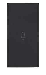 Schalterabdeckung mit Glockensymbol 1M, schwarz (10er-Pack)