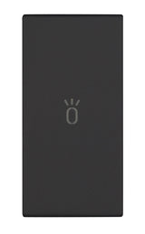 Schalterabdeckung mit Lichtsymbol 1M, schwarz (10er-Pack)