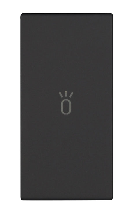 Schalterabdeckung mit Lichtsymbol 1M, schwarz (10er-Pack)