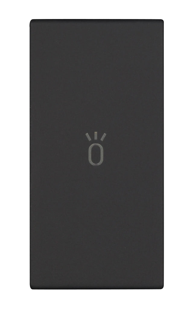 Schalterabdeckung mit Lichtsymbol 1M, schwarz (10er-Pack)