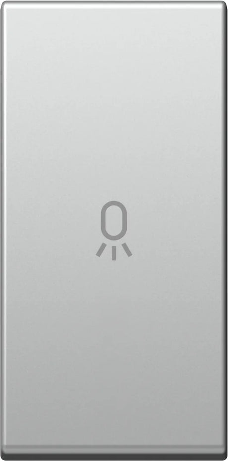 Schalterabdeckung mit Lichtsymbol 1M, silber (10er-Pack)