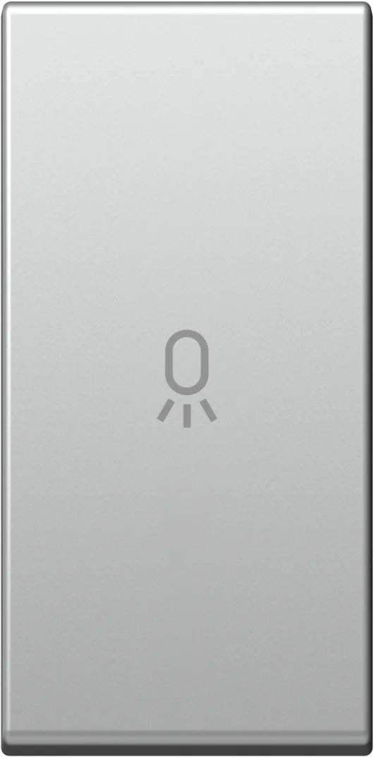 Schalterabdeckung mit Lichtsymbol 1M, silber (10er-Pack)