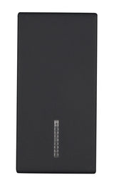 Schalterabdeckung mit Linse 1M, schwarz (10er-Pack)