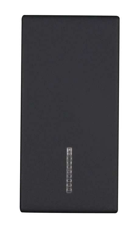 Schalterabdeckung mit Linse 1M, schwarz (10er-Pack)