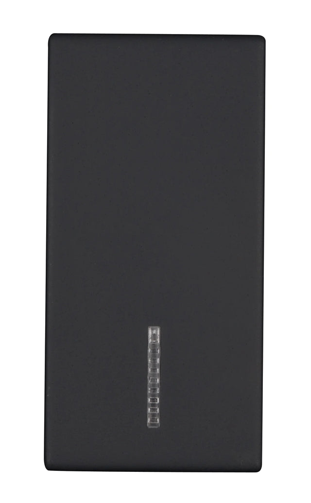 Schalterabdeckung mit Linse 1M, schwarz (10er-Pack)