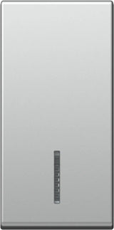 Schalterabdeckung mit Linse 1M, silber (10er-Pack)