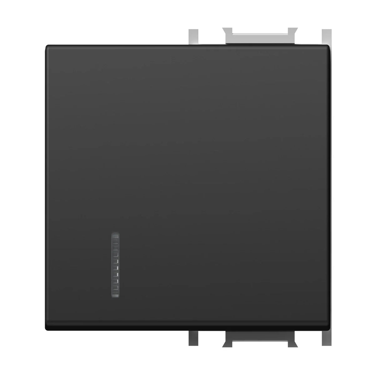 Schalterabdeckung mit Linse 2M, schwarz (10er-Pack)