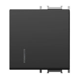 Schalterabdeckung mit Linse 2M, schwarz (10er-Pack)